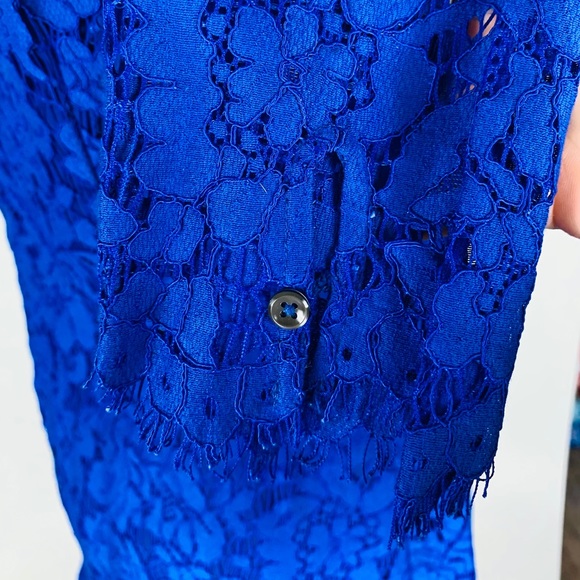 J. Crew blue lace dress size 6 - Picture 6 of 8